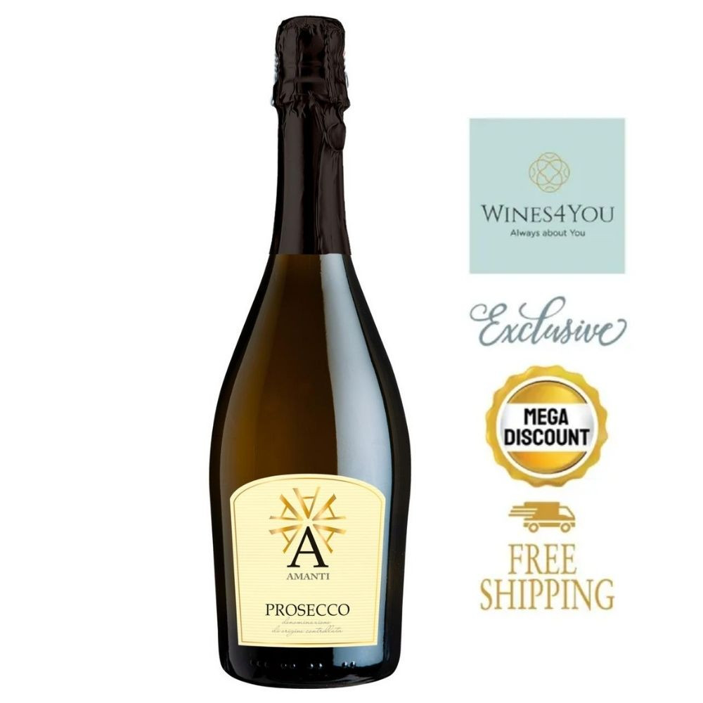 Amanti Prosecco DOC Spumante Extra Dry Italy Sparkling Wine